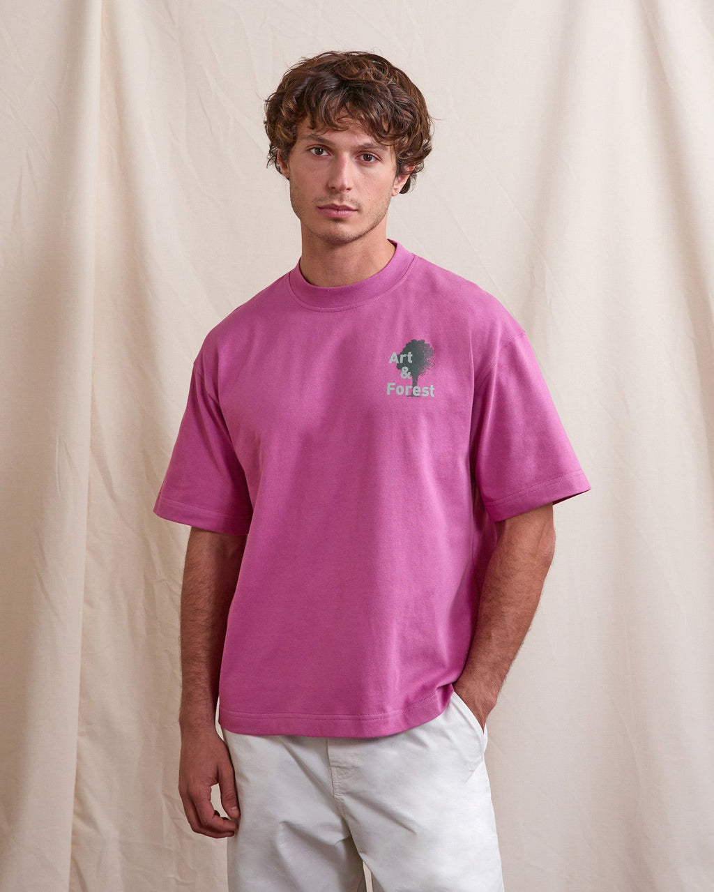 Camiseta estampada Forest fucsia