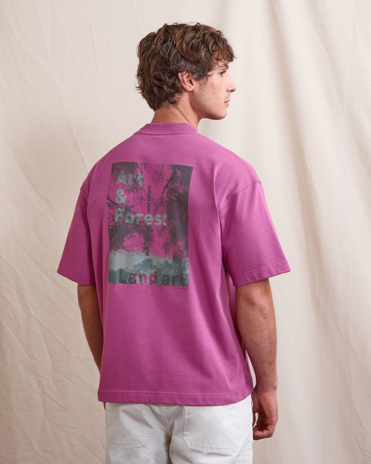 Camiseta estampada Forest fucsia