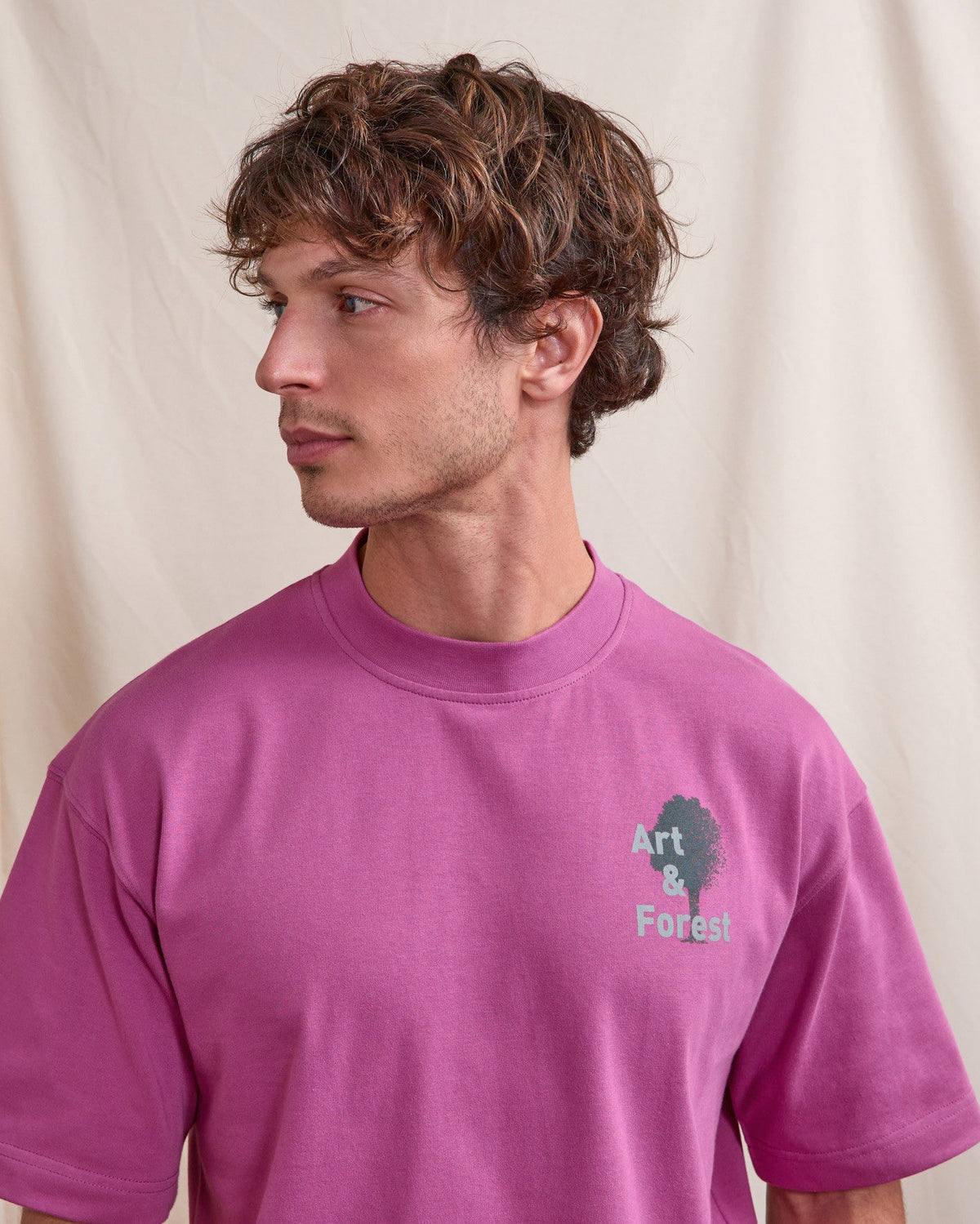 Camiseta estampada Forest fucsia
