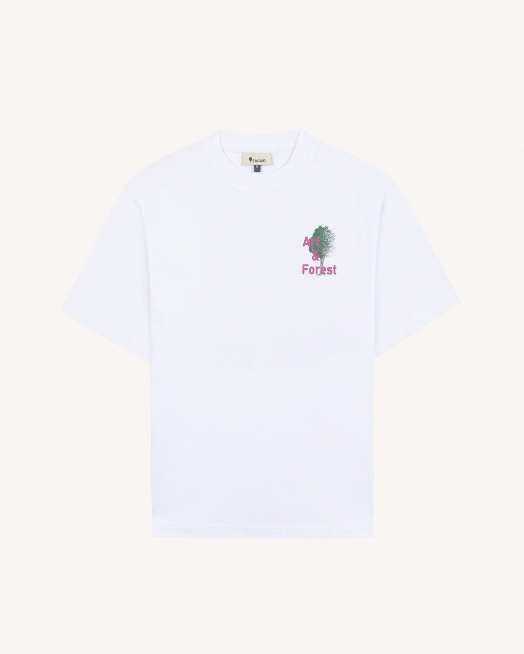 Camiseta blanca estampada Forest