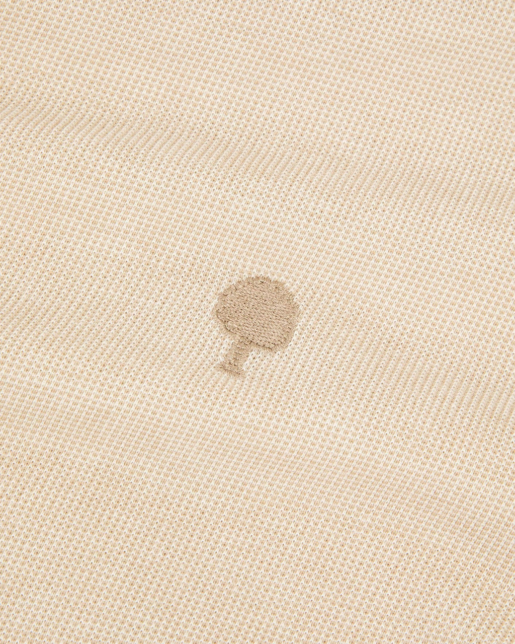 T-shirt a maniche lunghe écru in cotone