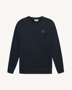 Sweat Col Rond Marine Grisé
