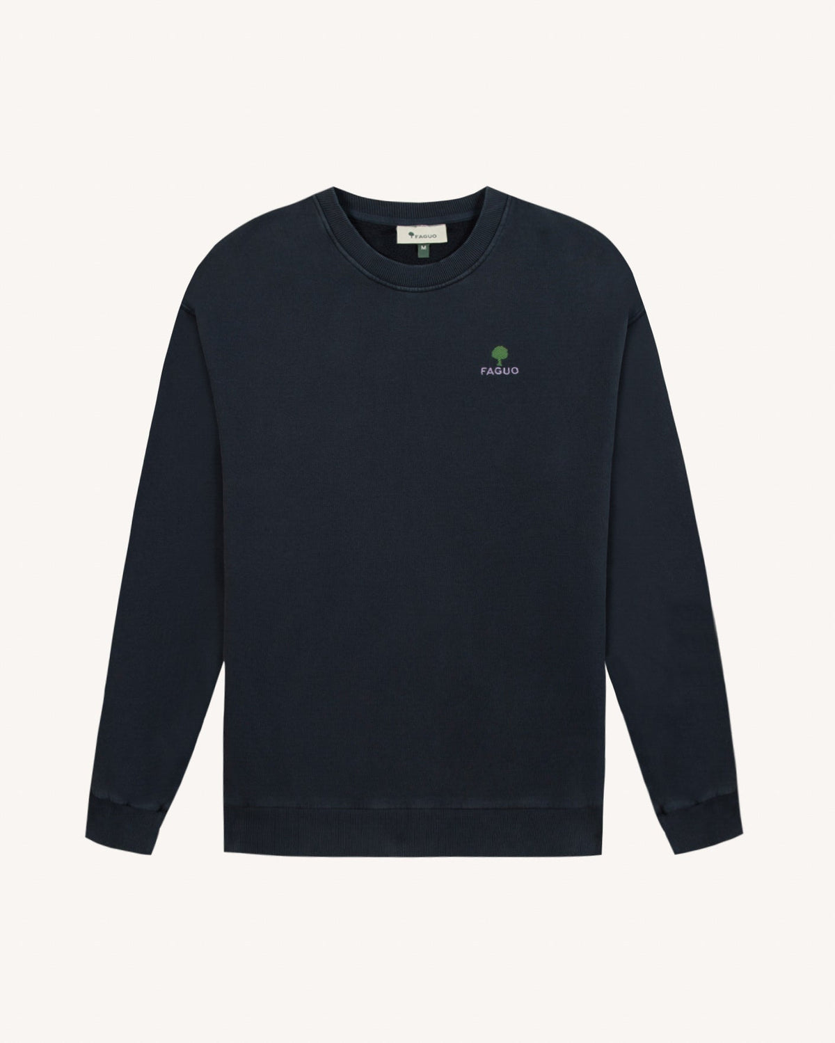 Sweat Col Rond Marine Grisé