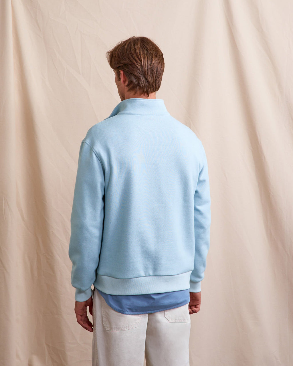 Sweat Zippé Bleu Coton Bio