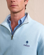 Sweat Zippé Bleu Coton Bio