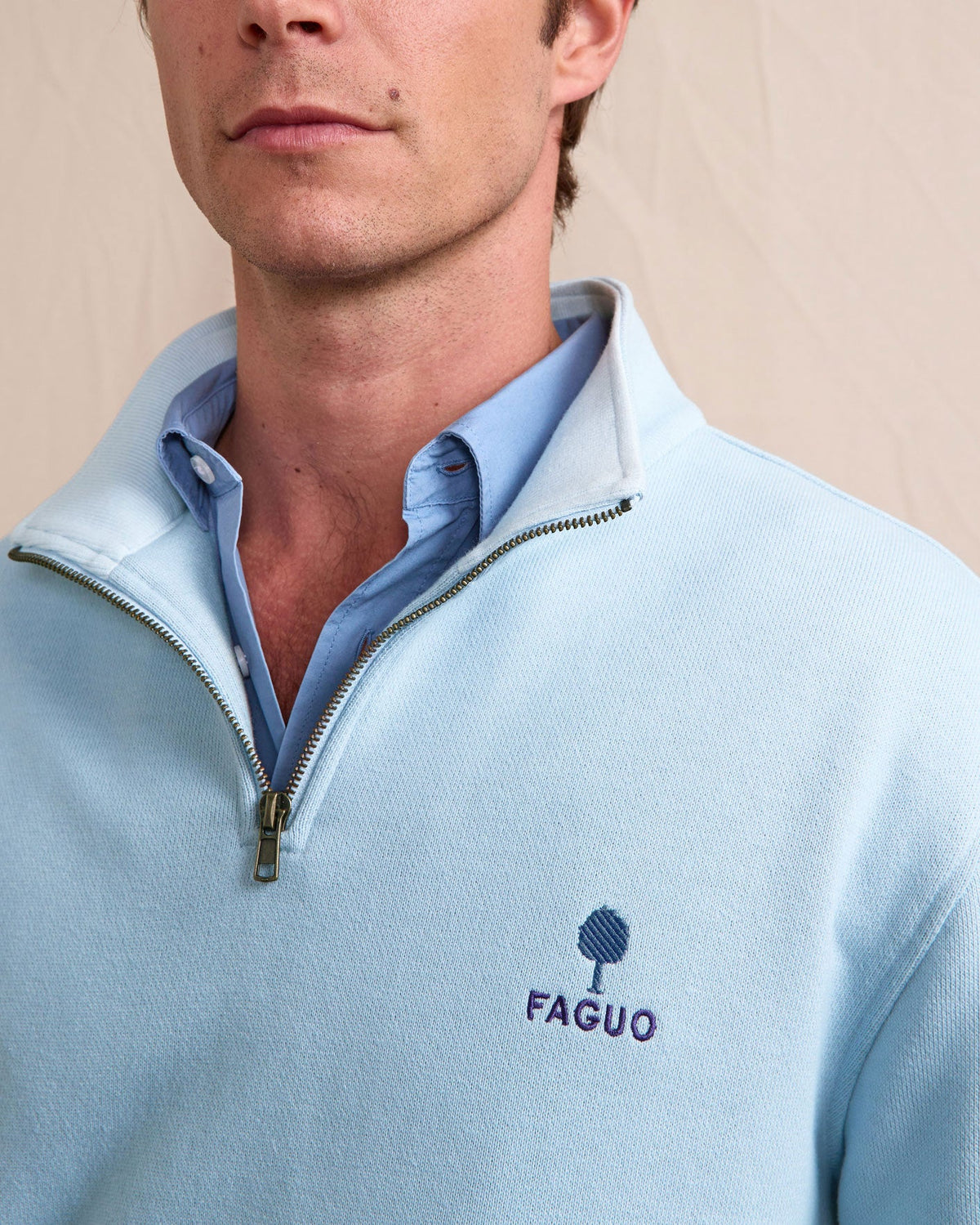 Sweat Zippé Bleu Coton Bio