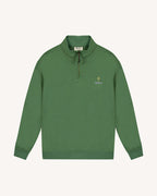 Sudadera Con Cremallera Verde De Algodón Orgánico