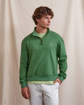 Sudadera Con Cremallera Verde De Algodón Orgánico