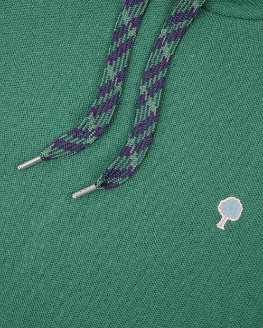 Felpa con cappuccio verde smeraldo