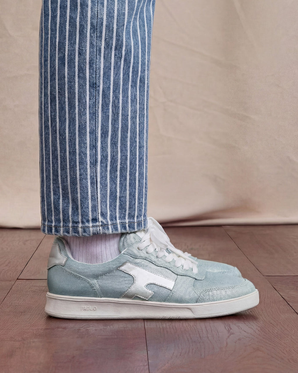 Silver Canvas Trainers