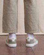 Zapatillas De Lona Beige Y Azul