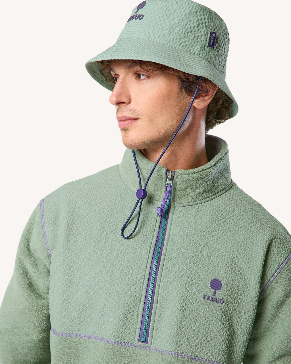 Light Green Zip-Up Fleece