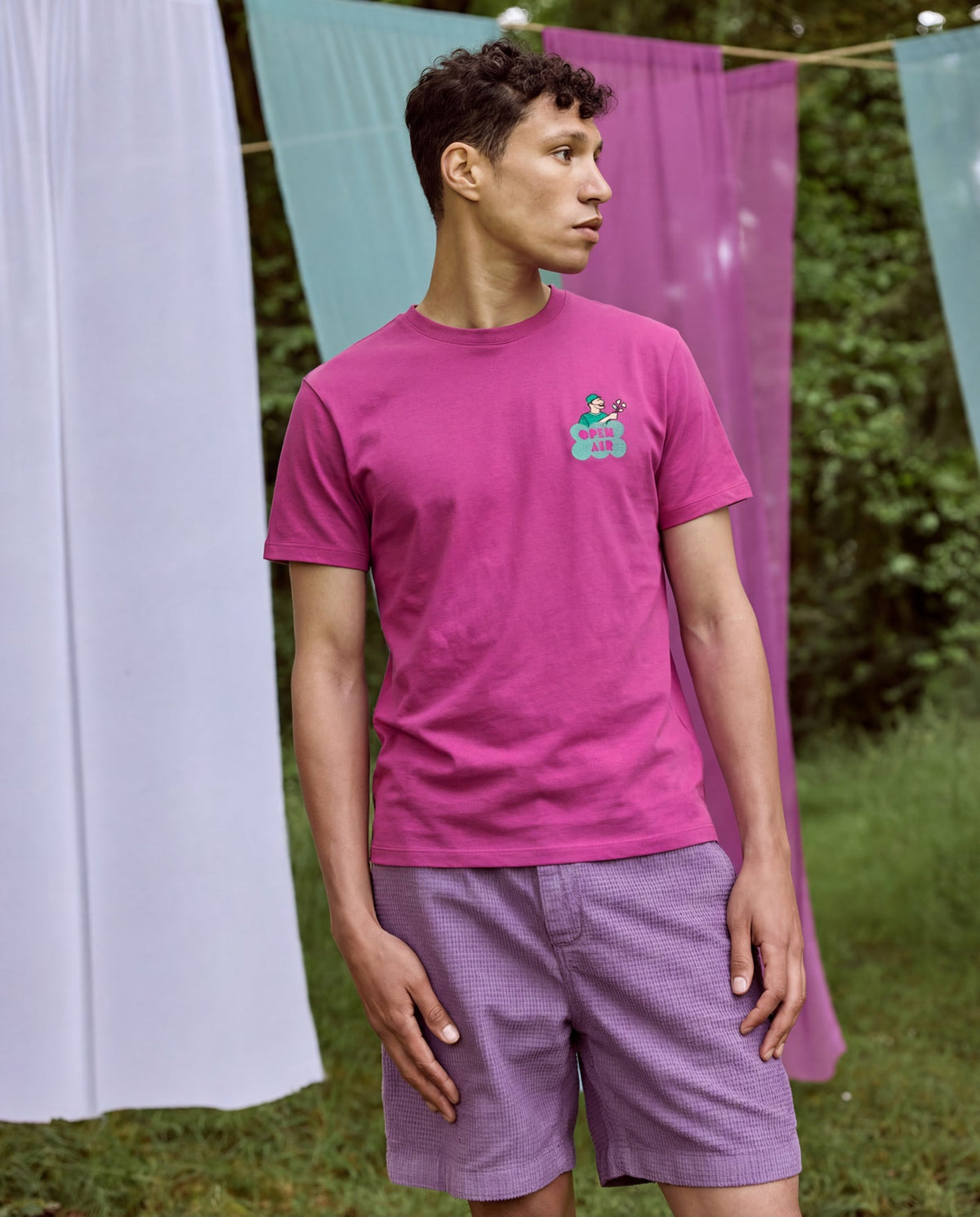 T-Shirt Fuschia Coton