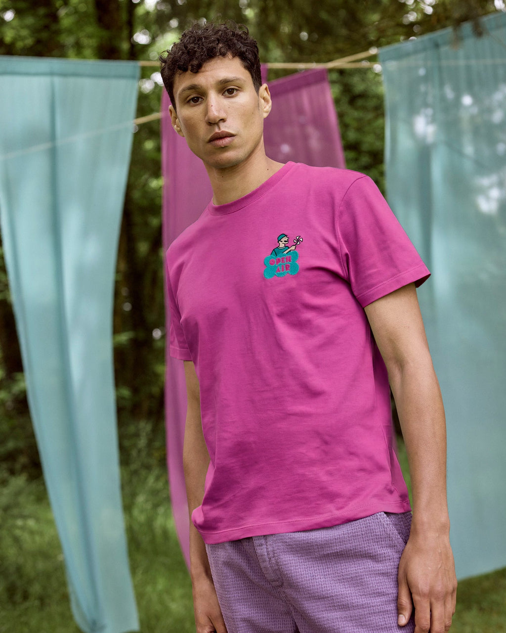 T-Shirt Fuschia Coton