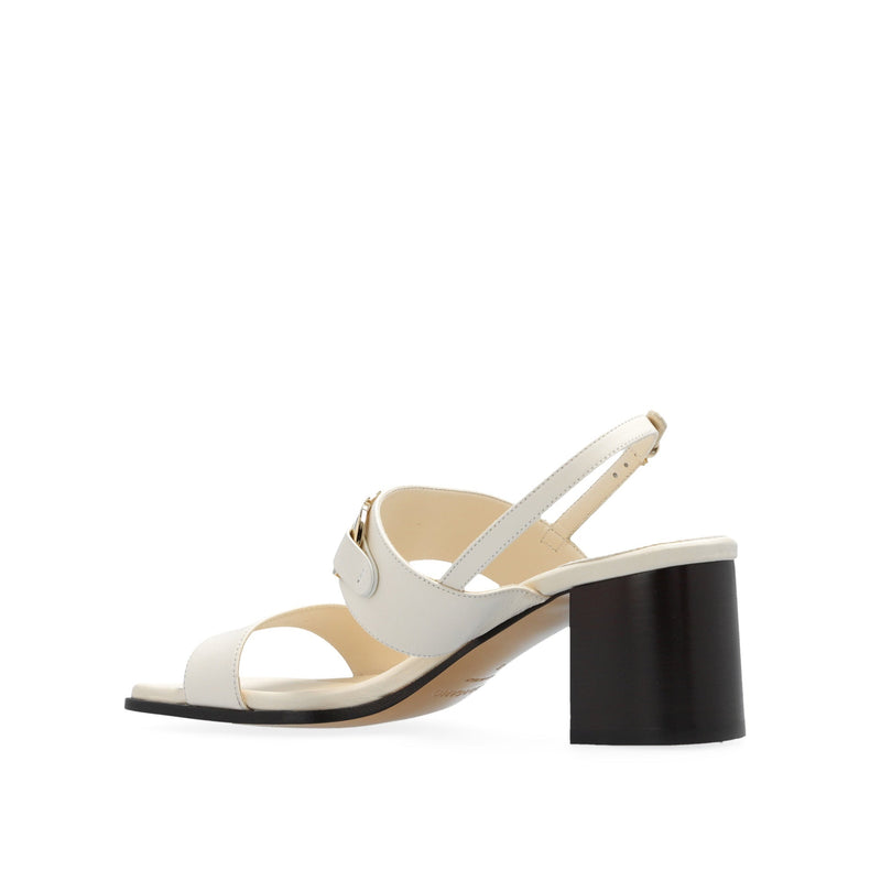 Sandales - Salvatore Ferragamo Lou Leather - Cream