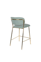 Jolien - Bar & Counter Stool - Fabric - Gold/Light Green
