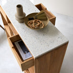 Miho - Bibliothèque Basse - Teck - Blanc