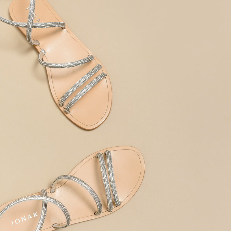 Jonak - sandals Apolline Leather Strass - Silver