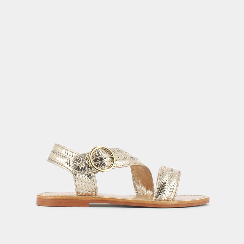 Jonak - Wablo Sandals Cuir Metallise - Platine