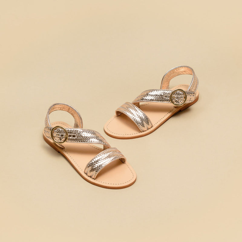 Jonak - Wablo Sandals Cuir Metallise - Platine