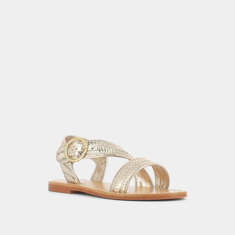 Jonak - Wablo Sandals Cuir Metallise - Platine