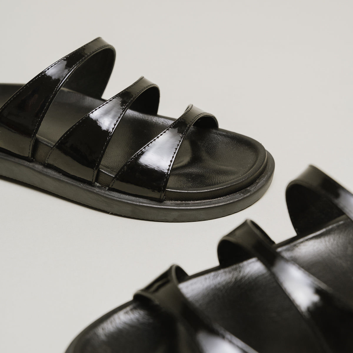 Jonak - Wafi Patent Leather Mules - Black