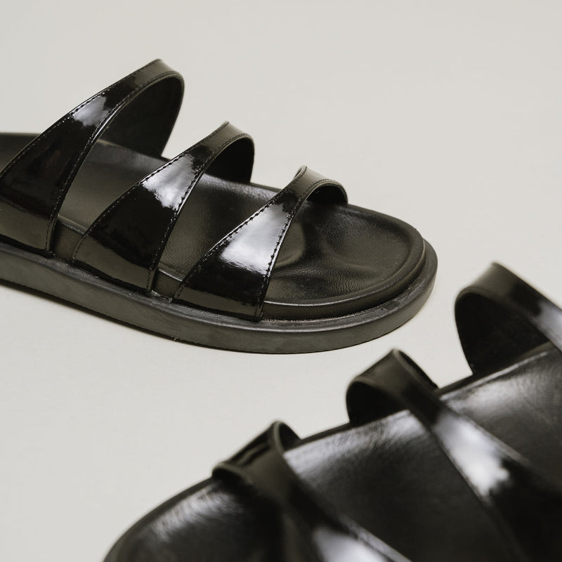 Jonak - Mules Wafi de charol - Negro