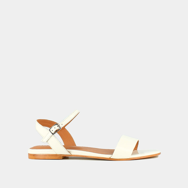 Jonak - Wagram Patent Leather Sandals - Ecru