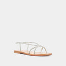 Jonak - sandals Wanda Leather Strass - Silver