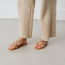 Jonak - Plagettes Warren Cuir/Glitter  - Camel/Or