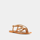 Jonak - Warren Plagettes Piel/Brillo - Camel/Oro