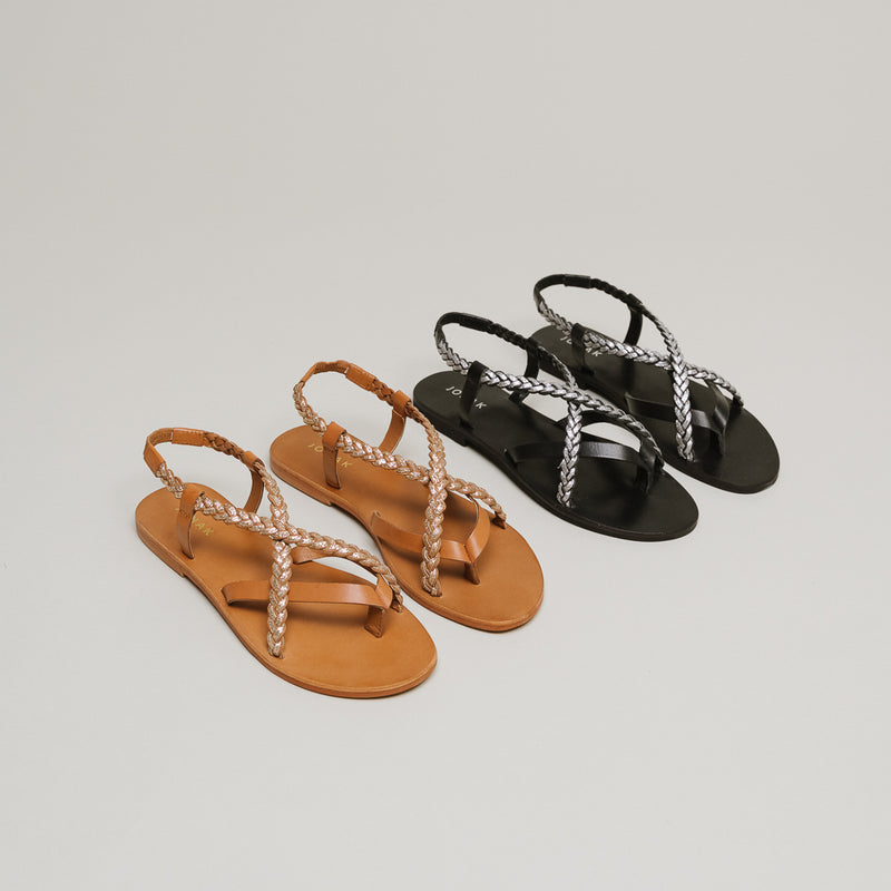 Jonak - sandals Warren Leather/Glitter - Camel/Gold