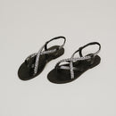 Jonak - sandals Warren Leather/Glitter - Black/Silver