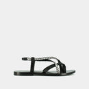 Jonak - Plagettes Warren Cuir/Glitter  - Noir/Argent