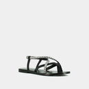 Jonak - Plagettes Warren Cuir/Glitter  - Noir/Argent