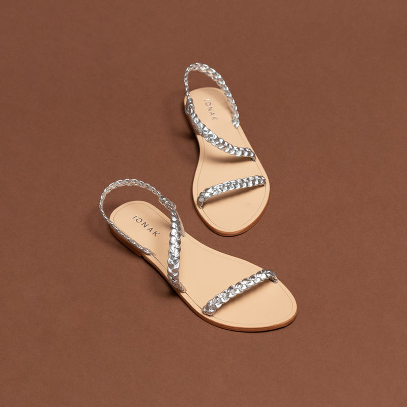 Jonak - Windy Sandals Cuir Metallise - Silver