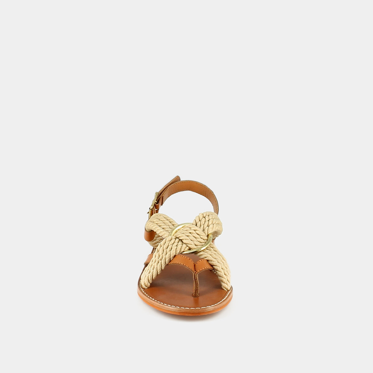 Plagettes Winna Cuir/Corde - Camel/Beige