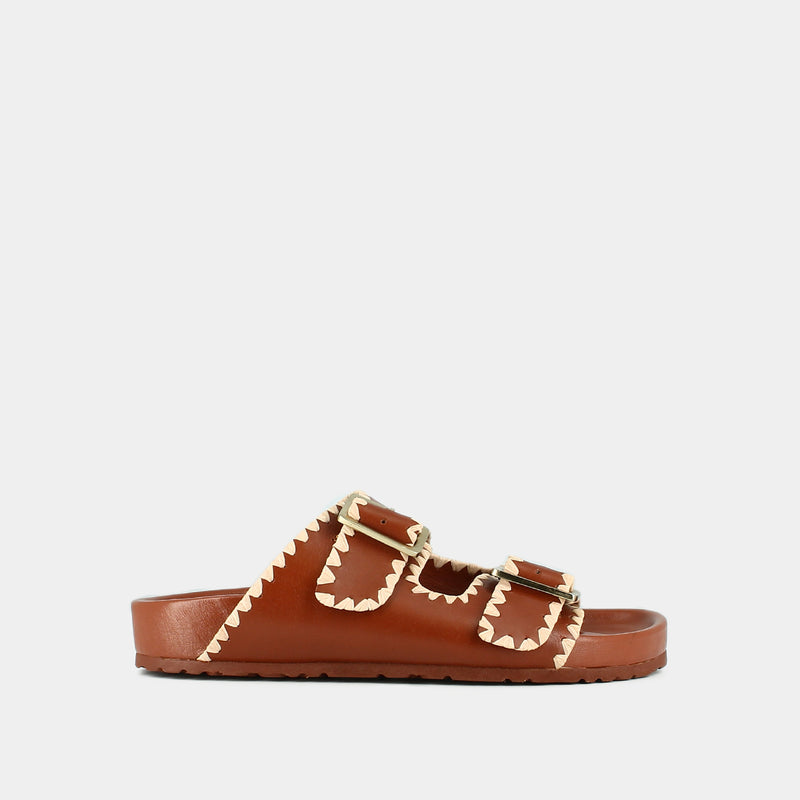 Jonak - Wish Mules Piel - Cognac