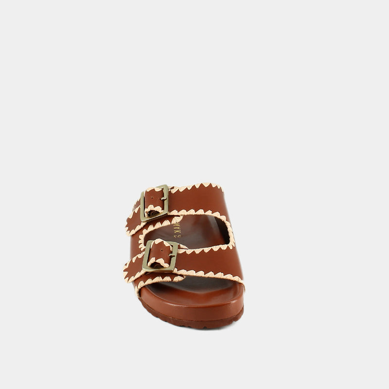 Jonak - Mules Wish Cuir  - Cognac