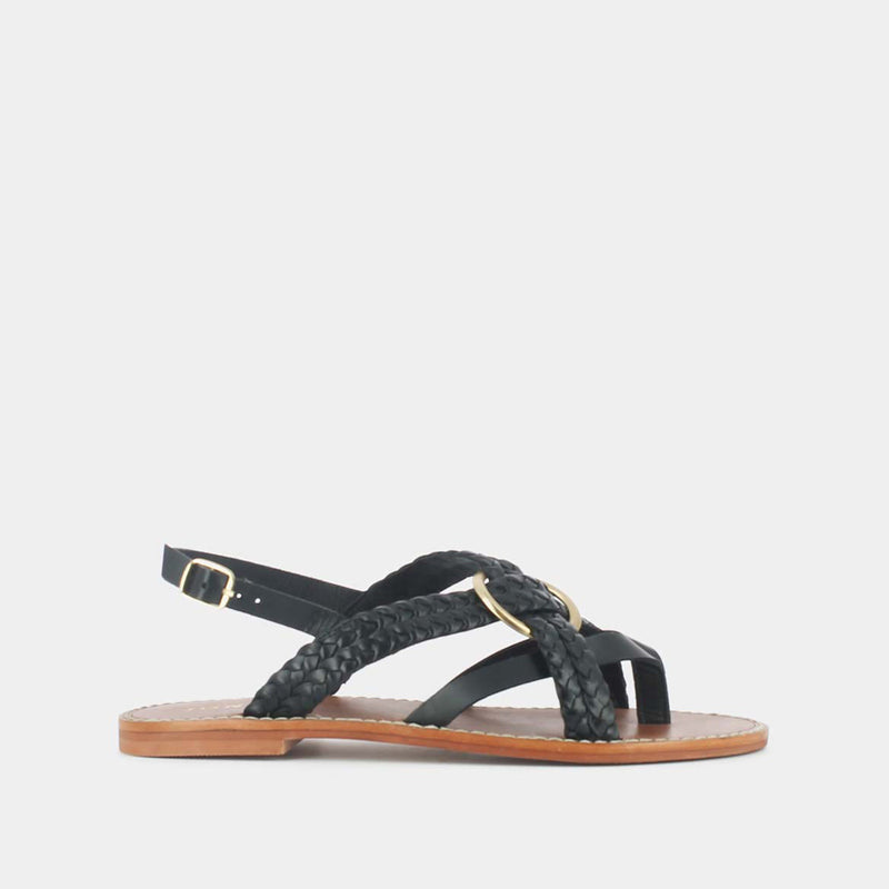 Jonak - sandals Wood Leather - Black