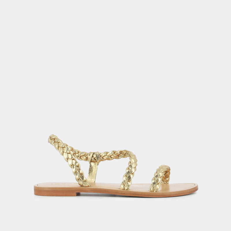 Jonak - Sandalias Windy de piel metalizada - Dorado