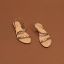 Jonak - Sandalias Windy de piel metalizada - Dorado