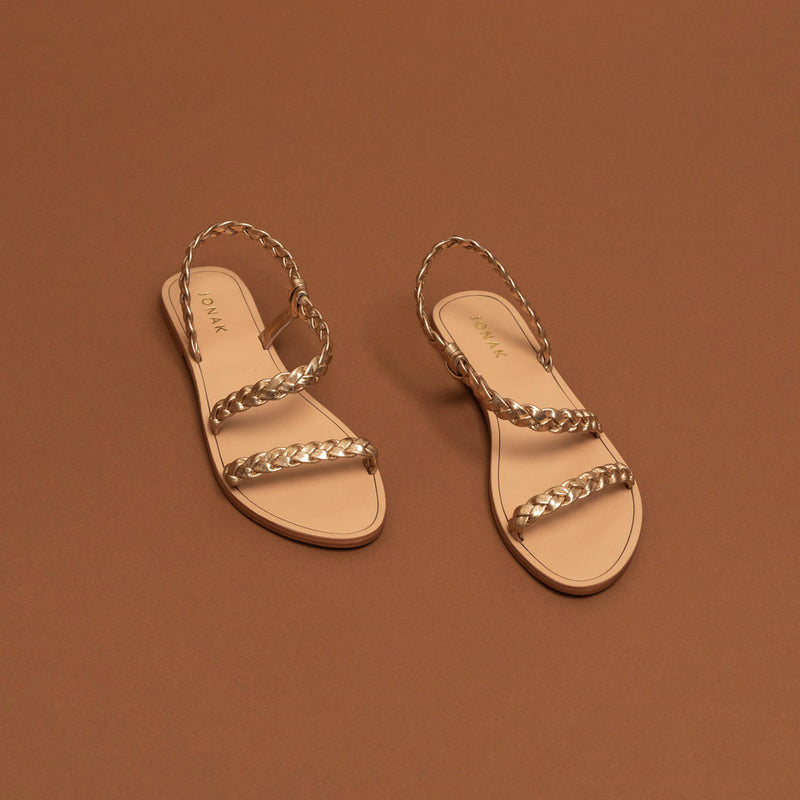 Jonak - Windy Sandals Cuir Metallise - Gold