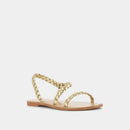 Jonak - Sandalias Windy de piel metalizada - Dorado