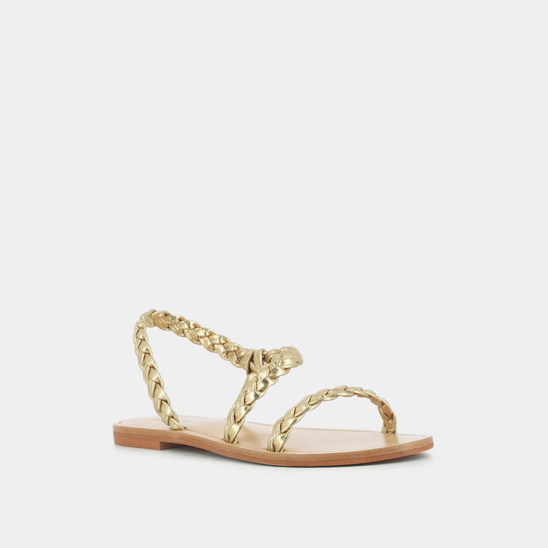 Jonak - Sandalias Windy de piel metalizada - Dorado