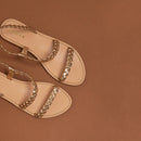 Jonak - Sandalias Windy de piel metalizada - Dorado