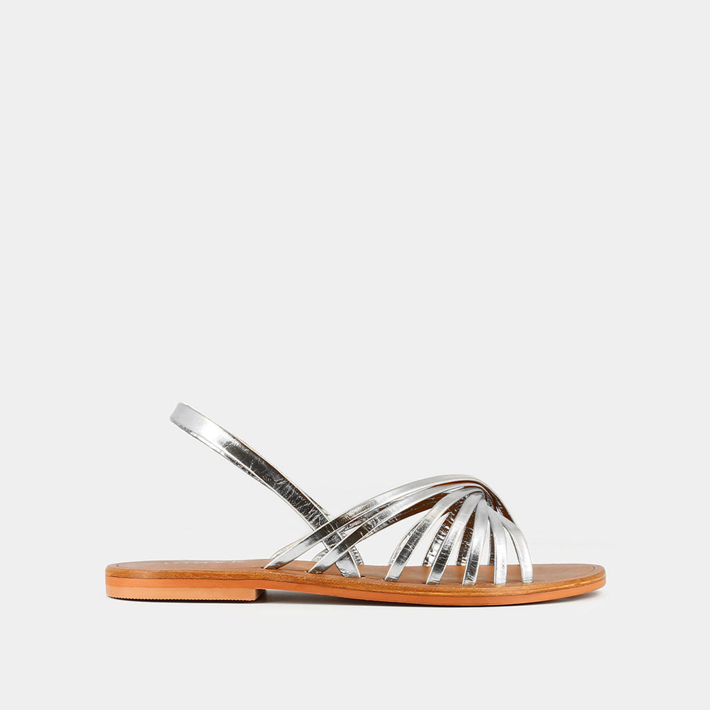 Plagettes Wrap Cuir Metallise - Argent
