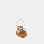 Plagettes Wrap Cuir Metallise - Argent