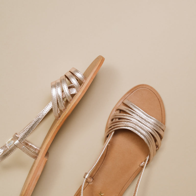 Jonak - sandals Wroom Cuir Metallise - Platine