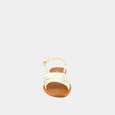 Plagettes Wroom Cuir Vernis - Ecru